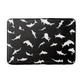 Haai vis witte schaduw op donkere galaxy Space Badmat (Voorkant)