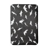 Haai vis witte schaduw op donkere galaxy Space Badmat (Voorkant Verticaal)