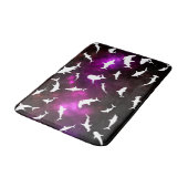 Haai vis witte schaduw op donkere galaxy Space Badmat (Gekanteld)