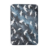 Haai vis witte schaduw op donkere galaxy Space Badmat (Voorkant Verticaal)