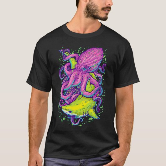 haai vs kraken t-shirt (Voorkant)