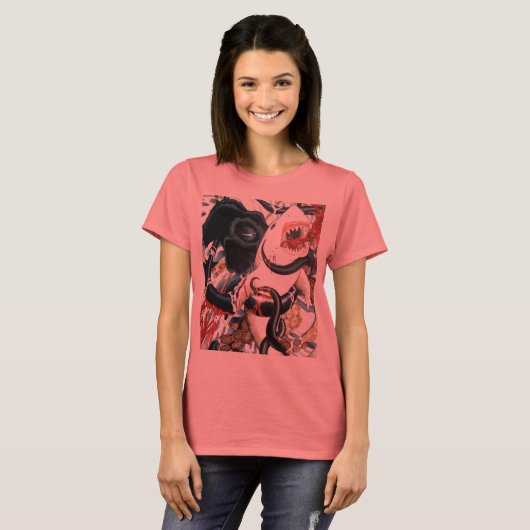 haai vs octopus t-shirt (Voorkant volledig)