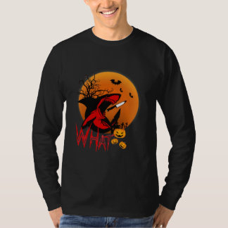 Haai Wat is een Griezelige Zwarte Haai Halloween K T-shirt