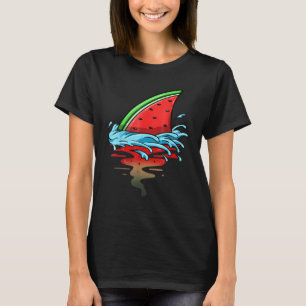 haai Watermeloen Vis in zomerse vruchten T-shirt