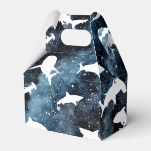Haai witte schaduw op donkere galaxy Space Bedankdoosjes