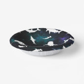 Haai witte schaduw op donkere galaxy Space Papieren Kommen (Gebogen)