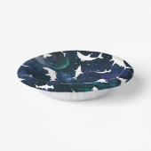 Haai witte schaduw op donkere galaxy Space Papieren Kommen (Gebogen)