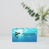 Haai zwemmen Logo | Oceaanwater Visitekaartje (Staand voorkant)