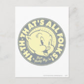 Haaie TH-TH-DAT IS ALLE FOLKS! Briefkaart (Voorkant)