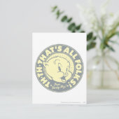 Haaie TH-TH-DAT IS ALLE FOLKS! Briefkaart (Staand voorkant)