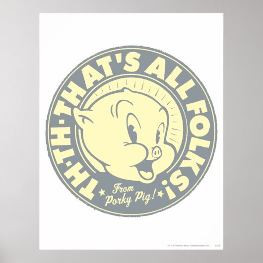 Haaie TH-TH-DAT IS ALLE FOLKS! Poster (Voorkant)