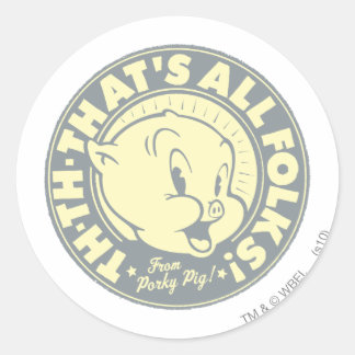 Haaie TH-TH-DAT IS ALLE FOLKS! Ronde Sticker