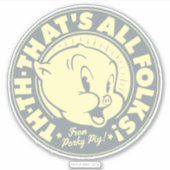 Haaie TH-TH-DAT IS ALLE FOLKS! Sticker (Voorkant)