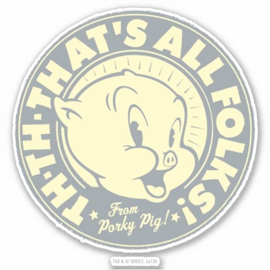 Haaie TH-TH-DAT IS ALLE FOLKS! Sticker (Voorkant)