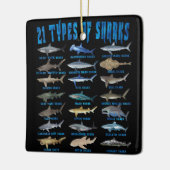Haaien 21 soorten zeedieren keramisch ornament (Links)