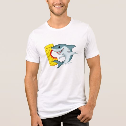 Haaien aanval! Tri-Blend shirt (Voorkant)