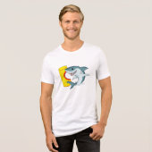 Haaien aanval! Tri-Blend shirt (Voorkant volledig)