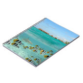 Haaien achtervolgen op Bora Bora notebook Notitieboek (Linkerzijde)