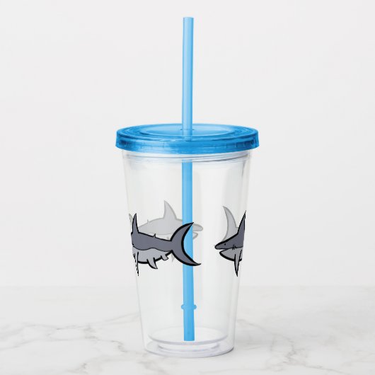 Haaien Acryl Drinkbeker (Voorkant)