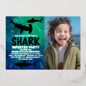 Haaien Alle leeftijden foto Echte foto Folie Uitnodiging (Voorkant)