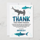 Haaien Alle leeftijden van de geboorte Partij Bedankkaart (Voorkant)