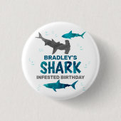 Haaien Alle leeftijdscategorieën Ronde Button 3,2 Cm (Voorkant)