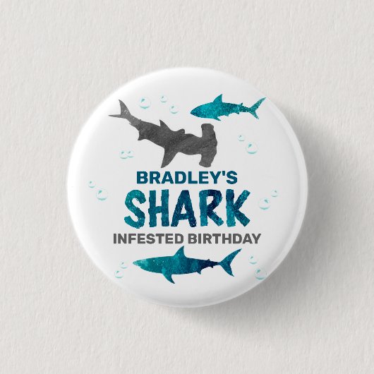 Haaien Alle leeftijdscategorieën Ronde Button 3,2 Cm (Voorkant)