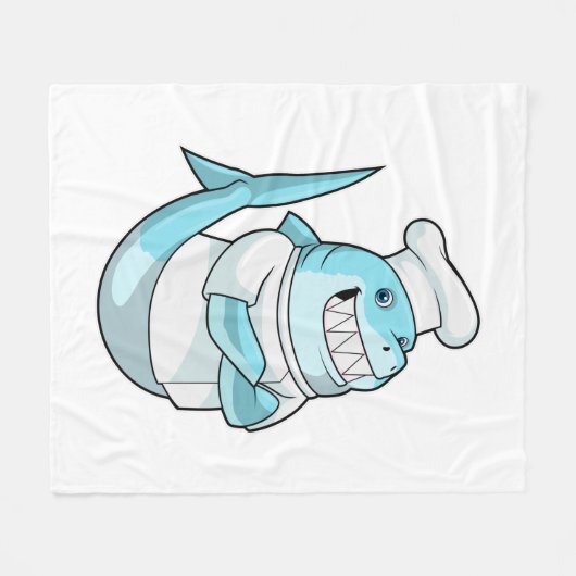 Haaien als Chef met kookplatform Fleece Deken (Voorkant (Horizontaal))