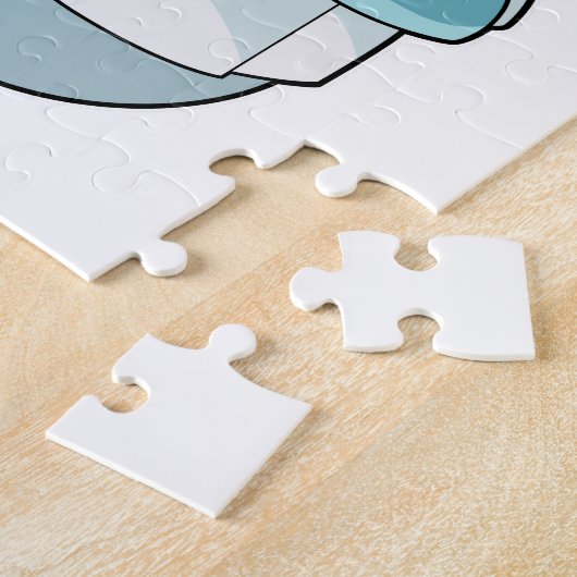 Haaien als Chef met kookplatform Legpuzzel (Zijkant)