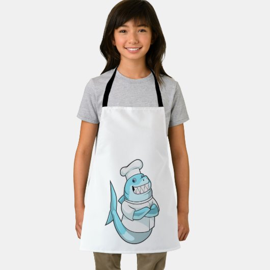 Haaien als Chef met kookplatform Schort (Insitu)