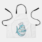 Haaien als Chef met kookplatform Schort (Voorkant)