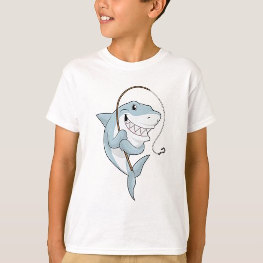 Haaien als Fisher met Geviste staaf T-shirt (Voorkant)