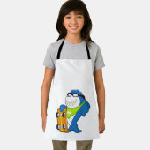 Haaien als Skater met Skateboard Schort (Insitu)