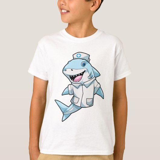 Haaien als zuster met coat t-shirt (Voorkant)