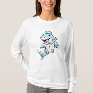 Haaien als zuster met coat t-shirt