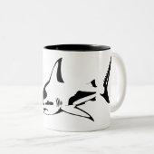 Haaien - Altijd honger Tweekleurige Koffiemok (Voorkant rechts)