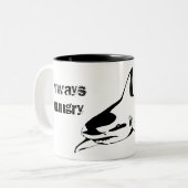 Haaien - Altijd honger Tweekleurige Koffiemok (Voorkant links)