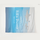Haaien Baby Shower Wandkleed (Voorkant (horizontaal))