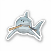 Haaien bij honkbal met honkbalknuppel sticker (Voorkant)