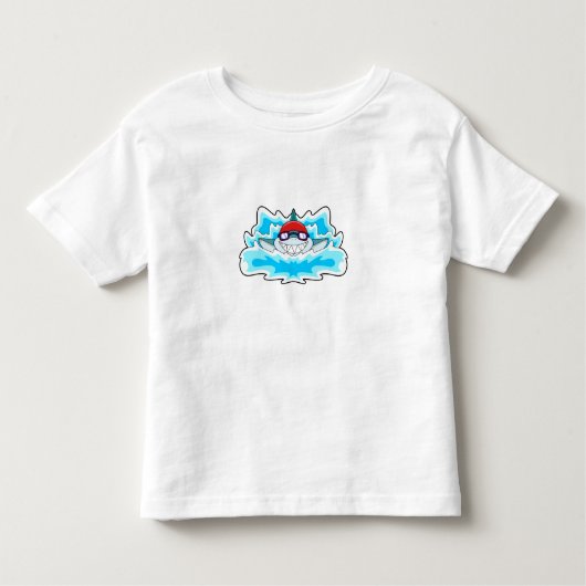 Haaien bij zwemmen met zwembril kinder shirts (Voorkant)