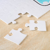 Haaien bij zwemmen met zwembril legpuzzel (Zijkant)