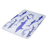Haaien Blauw Badmat (Gekanteld)