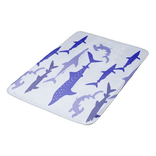 Haaien Blauw Badmat (Gekanteld)