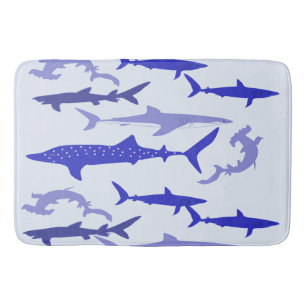 Haaien Blauw Badmat