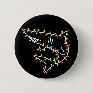 Haaien Boom Kerstmis Kerst Huisdier Dier Haaienlie Ronde Button 5,7 Cm