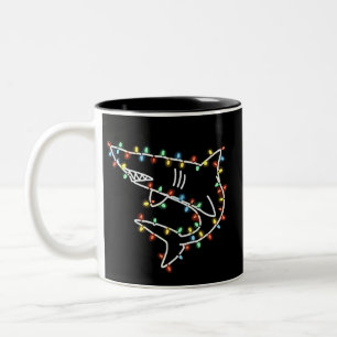 Haaien Boom Kerstmis Kerstmis Huisdier Dier Haaien Tweekleurige Koffiemok