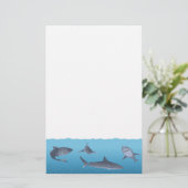 Haaien Briefpapier (Staand voorkant)