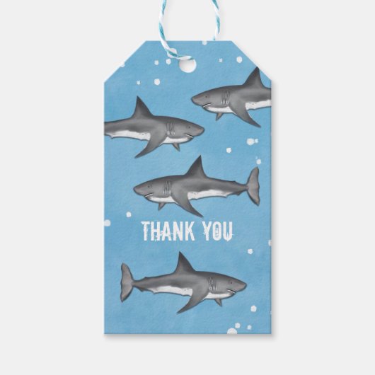 Haaien Cadeaulabel (Voorkant)