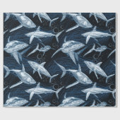 Haaien Cadeaupapier (Vlak)