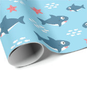Haaien Cadeaupapier (Rol Hoek)